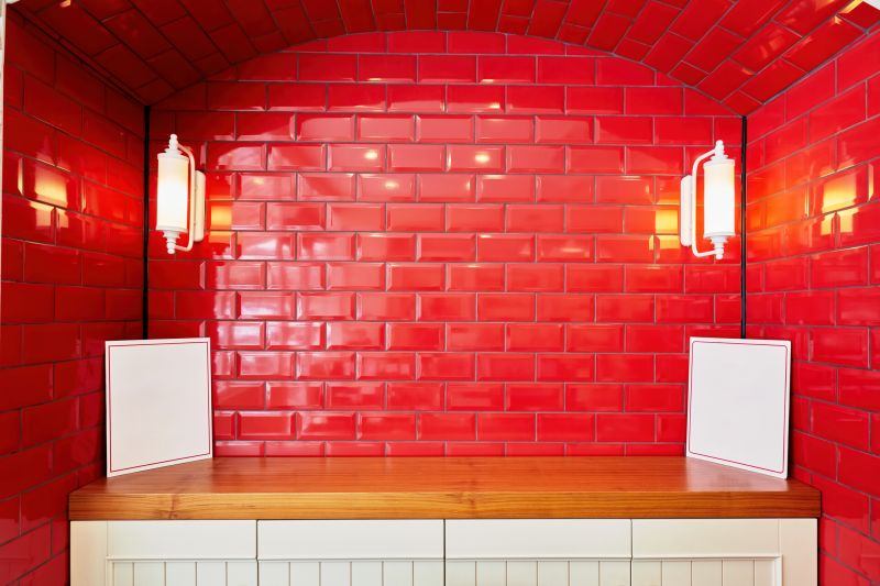 Red Tile Installation